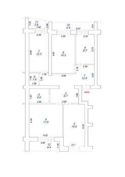 4-к квартира, сданный дом, 106м2, 2/5 этаж