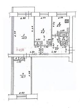 3-к квартира, вторичка, 60м2, 4/5 этаж