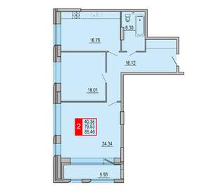 2-к квартира, вторичка, 85м2, 2/8 этаж
