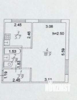 1-к квартира, вторичка, 30м2, 1/5 этаж