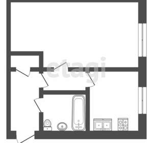 1-к квартира, вторичка, 32м2, 4/5 этаж