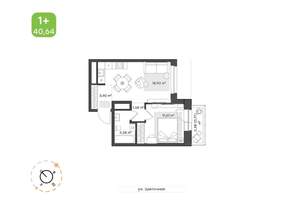 1-к квартира, вторичка, 41м2, 5/25 этаж