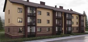 1-к квартира, сданный дом, 44м2, 2/3 этаж