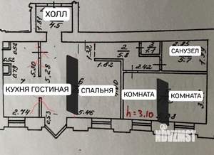 3-к квартира, вторичка, 75м2, 3/8 этаж