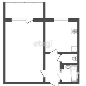 1-к квартира, вторичка, 35м2, 1/9 этаж