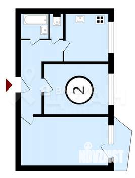 2-к квартира, вторичка, 51м2, 2/9 этаж