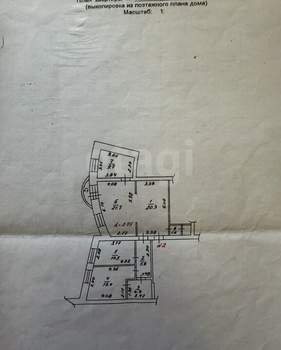 3-к квартира, вторичка, 89м2, 2/4 этаж