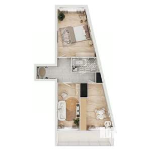 2-к квартира, вторичка, 62м2, 13/15 этаж