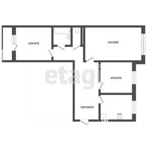 3-к квартира, вторичка, 69м2, 2/9 этаж