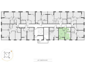 1-к квартира, вторичка, 35м2, 2/17 этаж