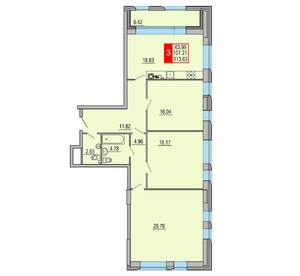 3-к квартира, вторичка, 114м2, 7/8 этаж