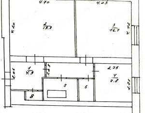 2-к квартира, вторичка, 59м2, 1/2 этаж