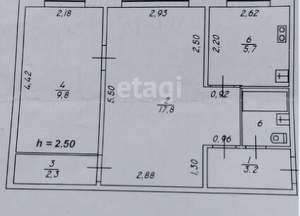 2-к квартира, вторичка, 40м2, 4/4 этаж