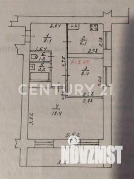 2-к квартира, вторичка, 51м2, 4/12 этаж