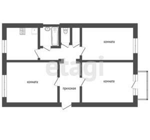 3-к квартира, вторичка, 68м2, 4/4 этаж