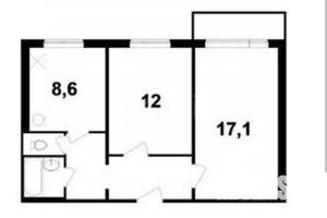 2-к квартира, вторичка, 51м2, 4/9 этаж