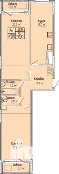 2-к квартира, строящийся дом, 74м2, 7/10 этаж