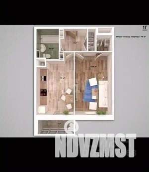 1-к квартира, вторичка, 38м2, 11/14 этаж