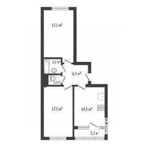 2-к квартира, вторичка, 63м2, 11/16 этаж