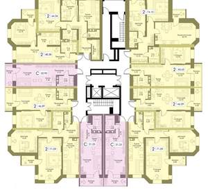 2-к квартира, вторичка, 66м2, 14/17 этаж