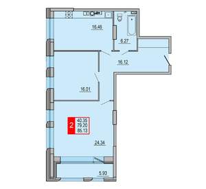 2-к квартира, вторичка, 85м2, 8/8 этаж