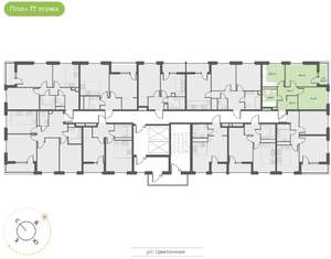 2-к квартира, вторичка, 50м2, 17/18 этаж