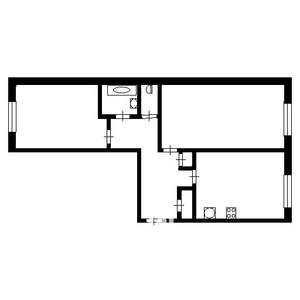 2-к квартира, вторичка, 50м2, 5/9 этаж