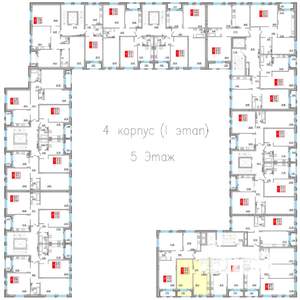 1-к квартира, вторичка, 54м2, 5/8 этаж