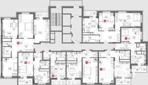 2-к квартира, строящийся дом, 65м2, 18/24 этаж
