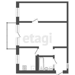 2-к квартира, вторичка, 45м2, 4/4 этаж