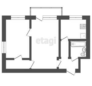 2-к квартира, вторичка, 41м2, 1/4 этаж
