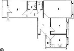 3-к квартира, вторичка, 70м2, 3/9 этаж
