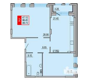 2-к квартира, вторичка, 90м2, 4/8 этаж