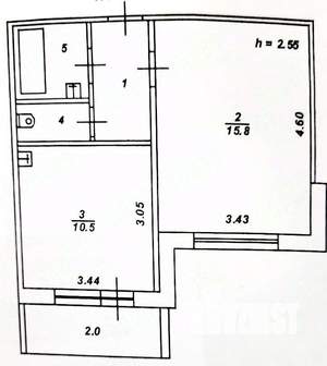 1-к квартира, вторичка, 37м2, 1/9 этаж