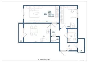 3-к квартира, строящийся дом, 59м2, 16/18 этаж