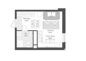 1-к квартира, вторичка, 22м2, 2/10 этаж