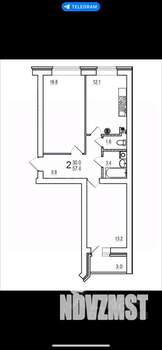 2-к квартира, вторичка, 59м2, 10/11 этаж