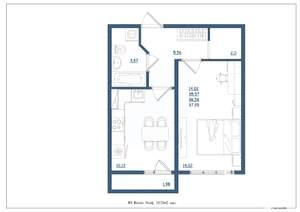 1-к квартира, сданный дом, 38м2, 15/18 этаж