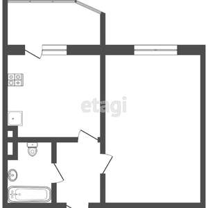 1-к квартира, вторичка, 42м2, 4/16 этаж