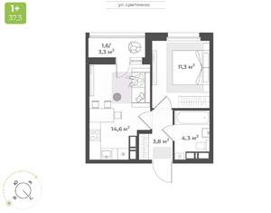 1-к квартира, вторичка, 36м2, 15/16 этаж