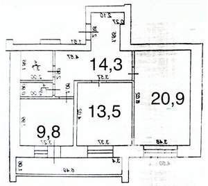 2-к квартира, вторичка, 65м2, 7/9 этаж