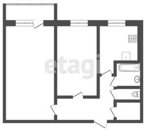 2-к квартира, вторичка, 42м2, 4/5 этаж