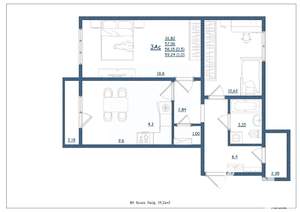 3-к квартира, сданный дом, 59м2, 13/18 этаж
