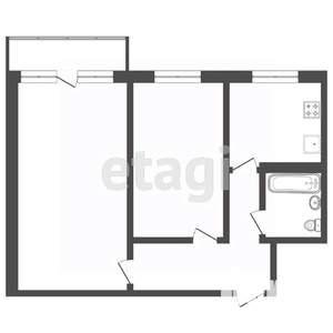 2-к квартира, вторичка, 41м2, 5/5 этаж