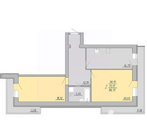 2-к квартира, строящийся дом, 86м2, 5/9 этаж