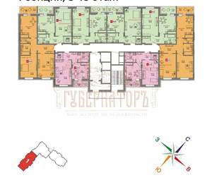 2-к квартира, сданный дом, 45м2, 10/22 этаж
