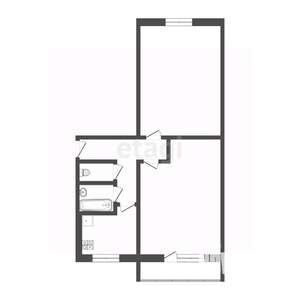 2-к квартира, вторичка, 47м2, 2/5 этаж