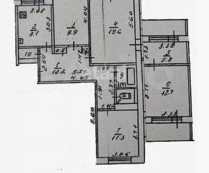 4-к квартира, вторичка, 85м2, 5/9 этаж