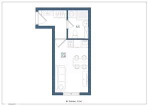 Студия квартира, сданный дом, 17м2, 4/4 этаж