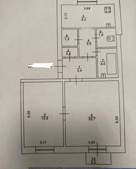 2-к квартира, вторичка, 59м2, 3/5 этаж